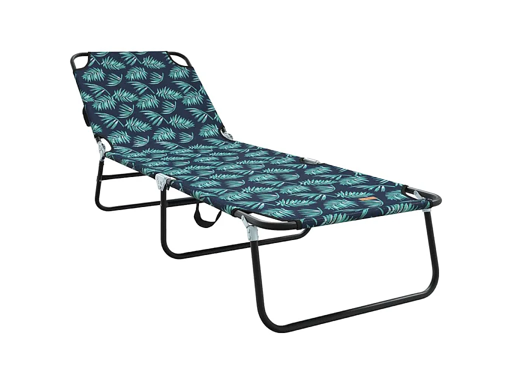 Sedia a sdraio pieghevole con cuscino Verde 56 x 189 x 87 cm tessuto