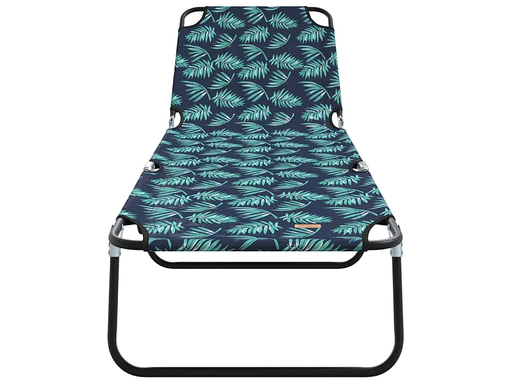 Sedia a sdraio pieghevole con cuscino Verde 56 x 189 x 87 cm tessuto