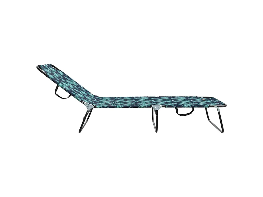 Sedia a sdraio pieghevole con cuscino Verde 56 x 189 x 87 cm tessuto