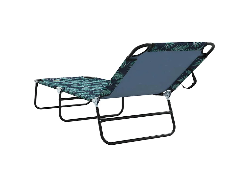 Sedia a sdraio pieghevole con cuscino Verde 56 x 189 x 87 cm tessuto