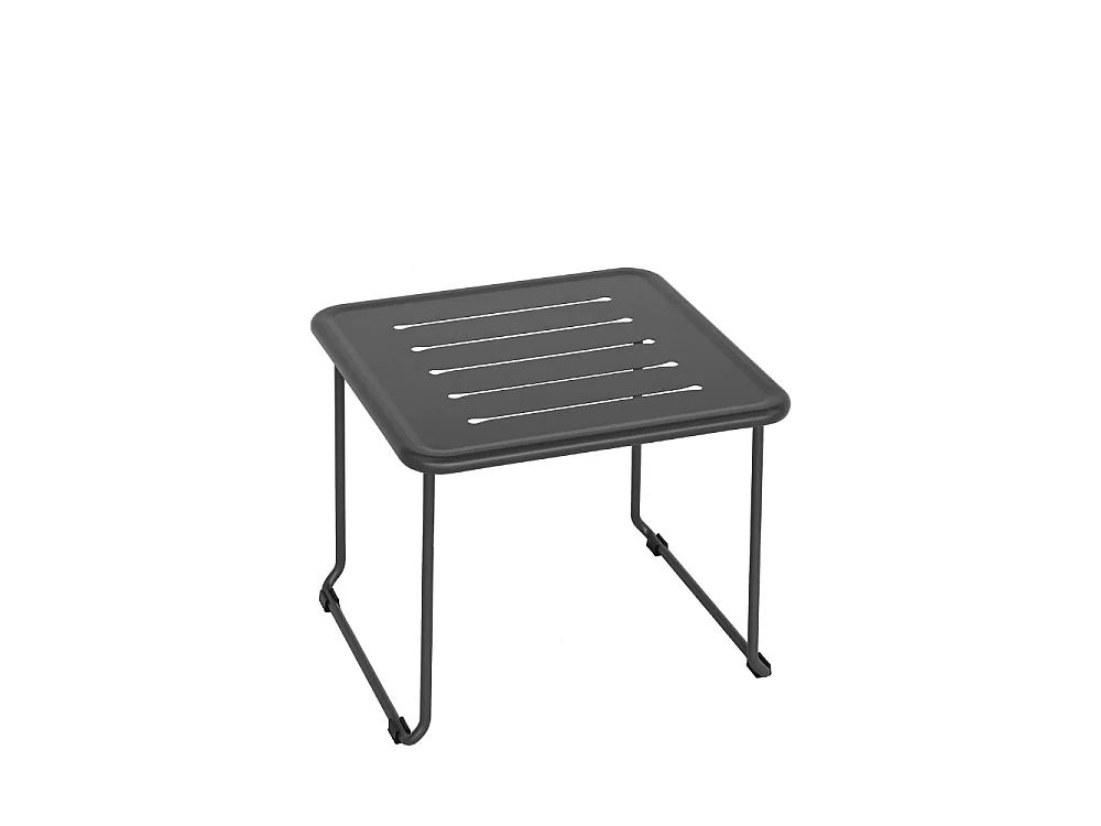 Solena - Salon de jardin 2 personnes en métal - Gris foncé