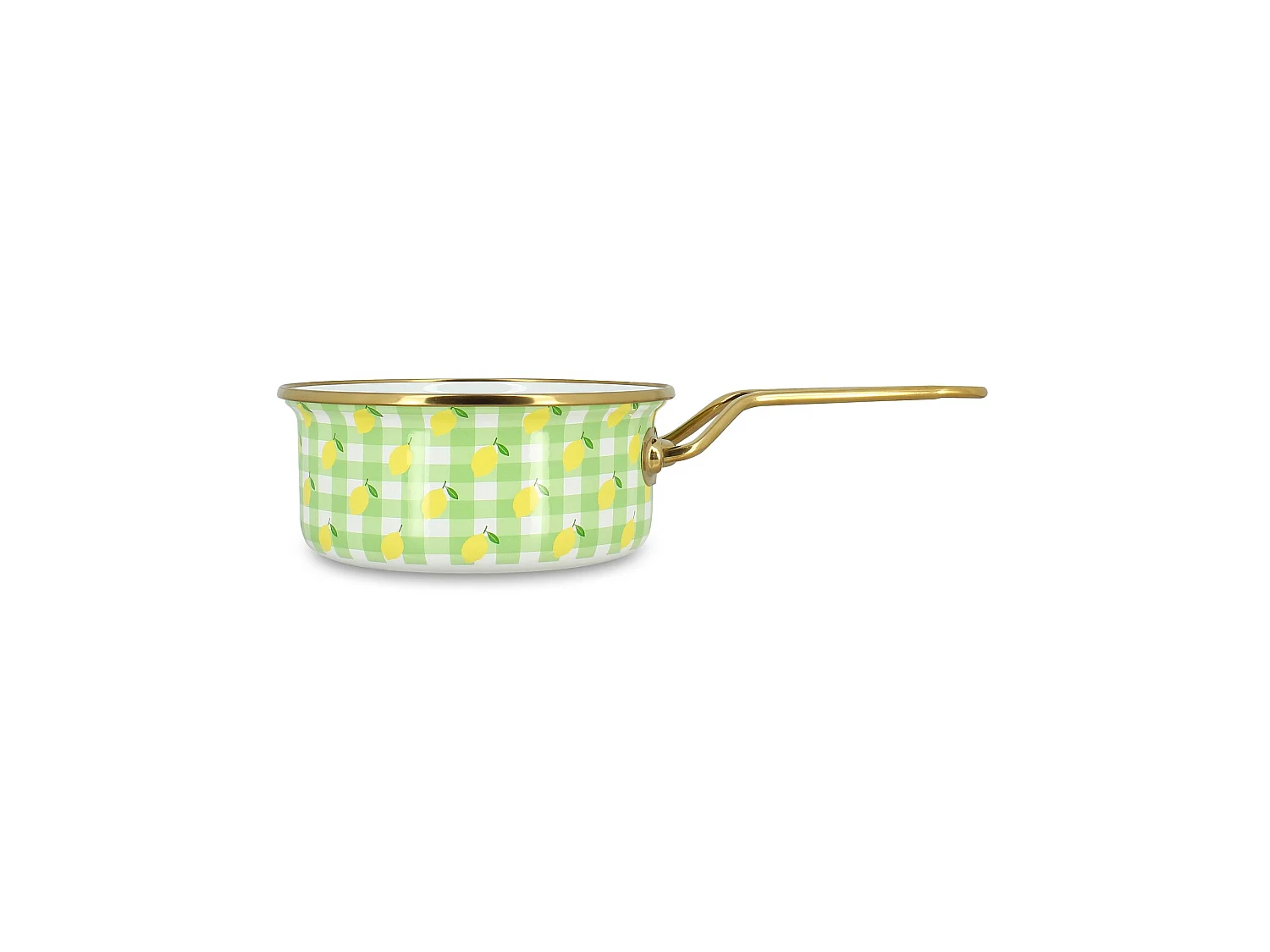 Menastyl - Casserole Vichy Citron 16cm En Acier émaillé