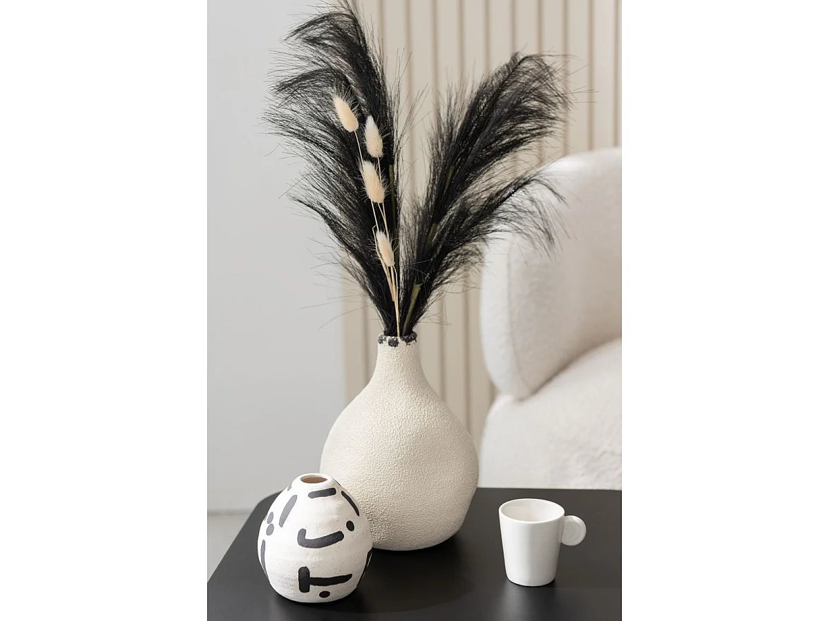 Vase Poire en Grès "Bay" 20cm Blanc
