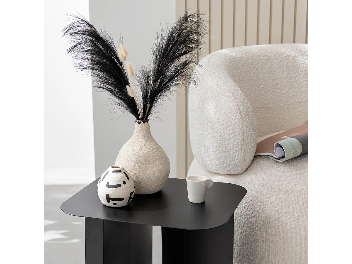 Vase Poire en Grès "Bay" 20cm Blanc