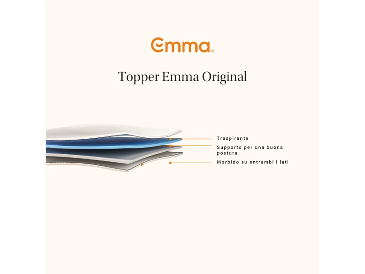 Emma - Surmatelas Emma Original  - 160 x 200 cm