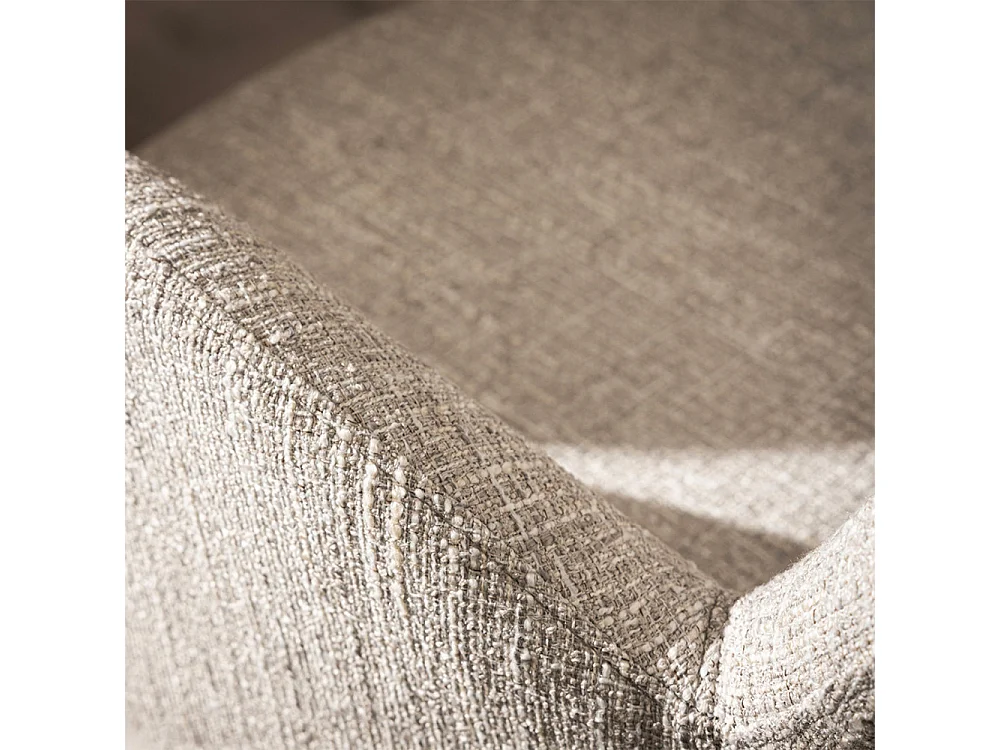 Théodore - Lot de 2 fauteuils de table en tissu et métal - Gris chiné