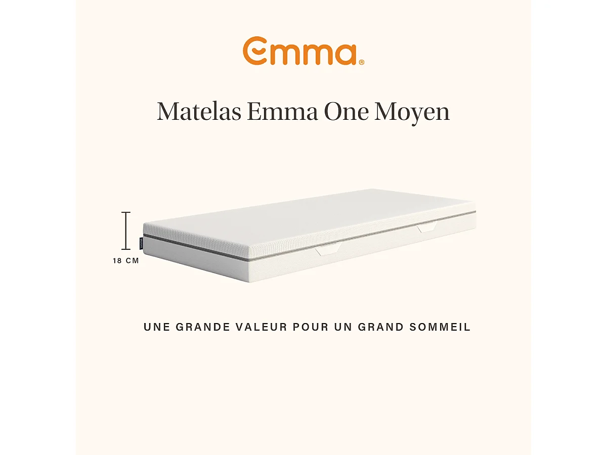 Matelas Emma One Équilibré - 090 x 190 cm