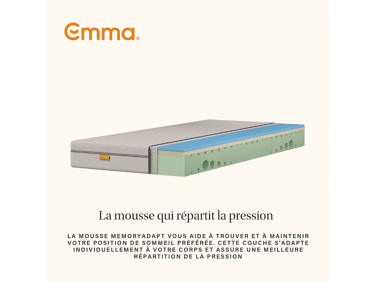 Matelas Emma One Équilibré - 160 x 200 cm