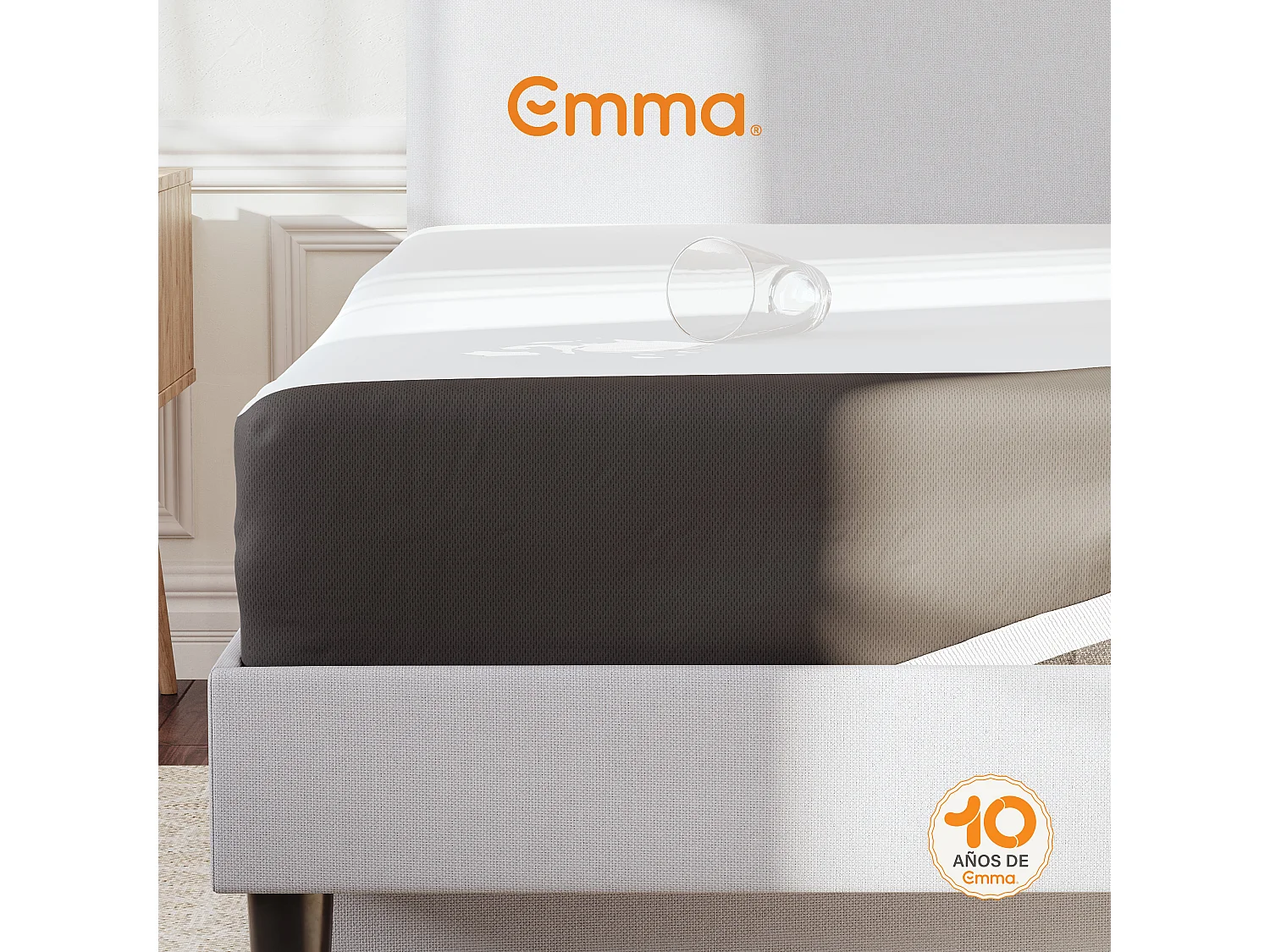 Emma Protège-Matelas  0 x 160 x 200 cm Blanc