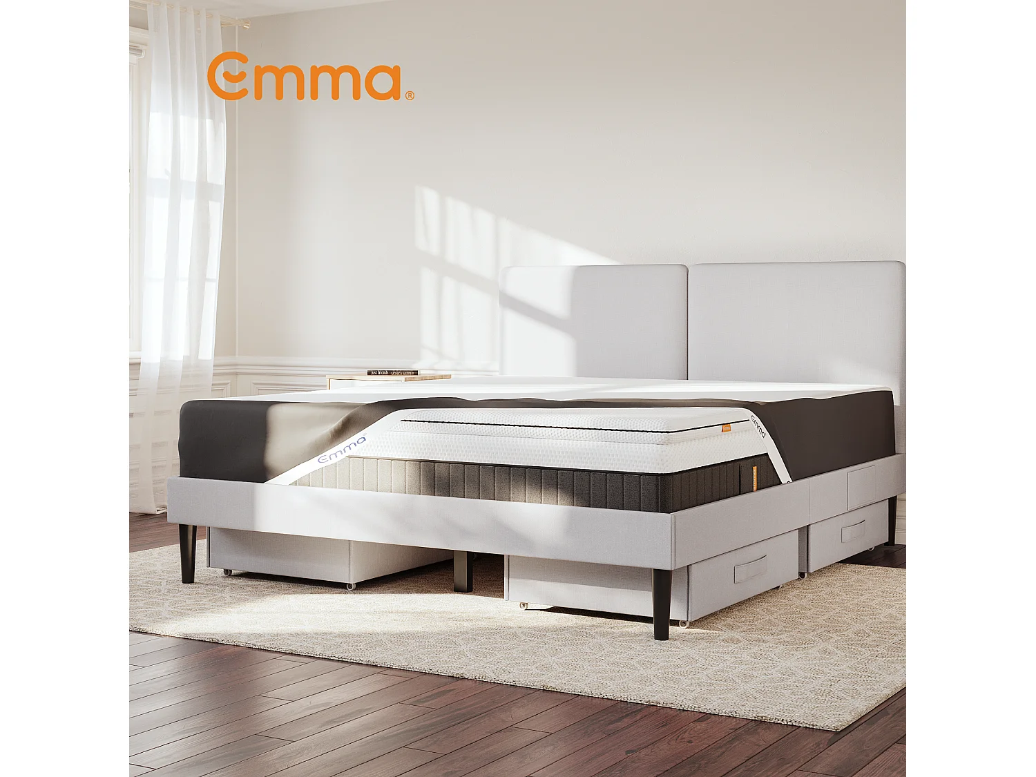Emma Protège-Matelas  0 x 160 x 200 cm Blanc