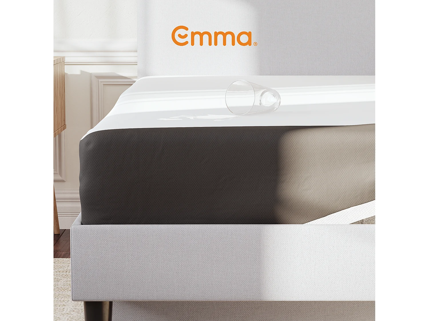 Emma Protège-Matelas  0 x 160 x 200 cm Blanc