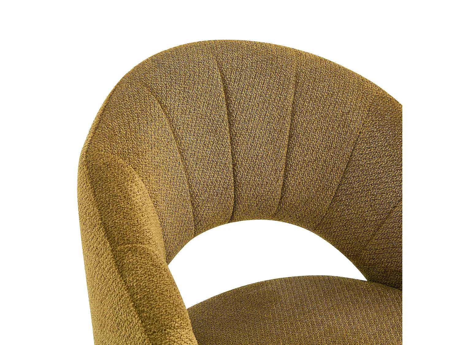 Lot de 2 chaises de salle à manger pivotantes en tissu texturé gingembre avec pieds en bois massif noyer