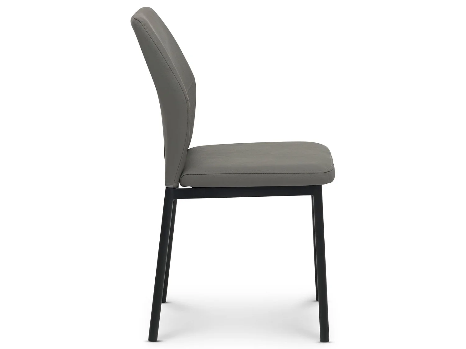 Lot de 4 Chaises de Salle à Manger Ginova Gris, Assise et Dossier Rembourrés Confortables, Pieds en Métal