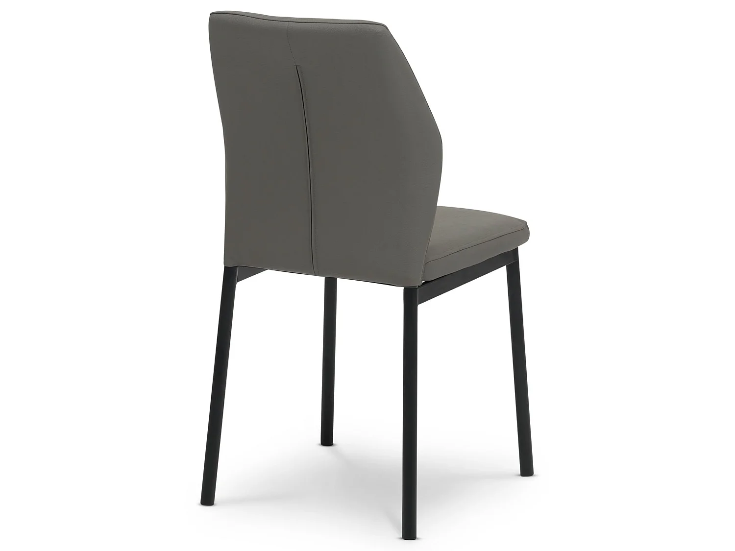 Lot de 4 Chaises de Salle à Manger Ginova Gris, Assise et Dossier Rembourrés Confortables, Pieds en Métal