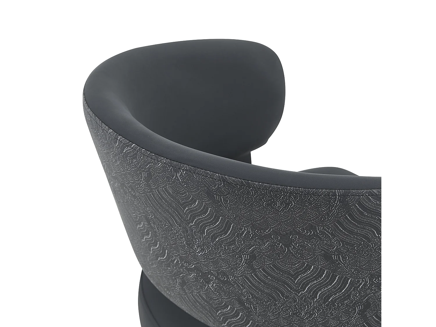 Juego de 2 sillas de comedor con reposabrazos de polipiel negra y patas de metal negro