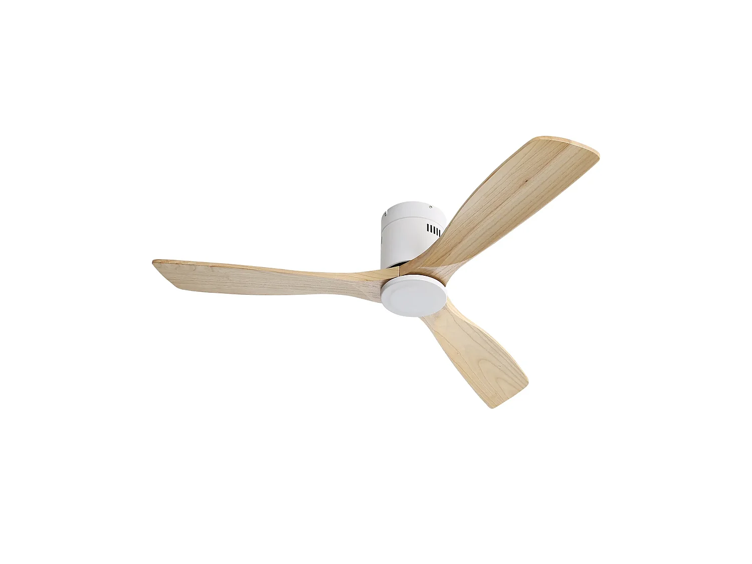 Ventilateur de plafond 132 cm avec télécommande, moteur DC réversible, silencieux, 6 vitesses, naturel