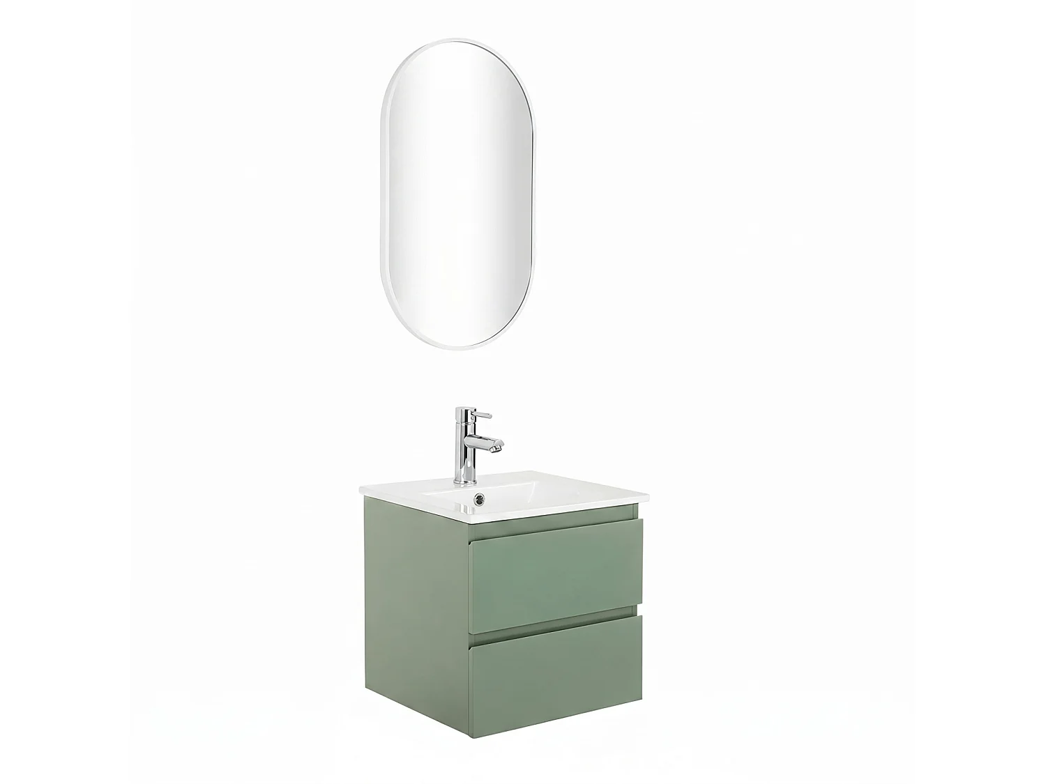 Wasmeubel 45cm kraan en spiegel SORRENTO