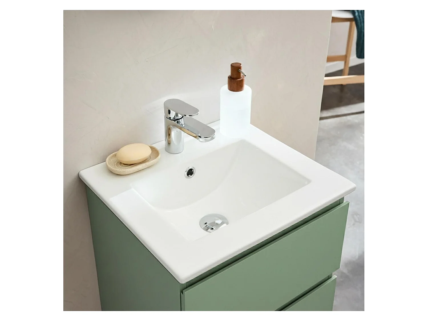 Wasmeubel 45cm kraan en spiegel SORRENTO