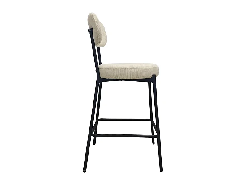 Cadeiras ilha bar metal tecido veludo H65cm CELESTE