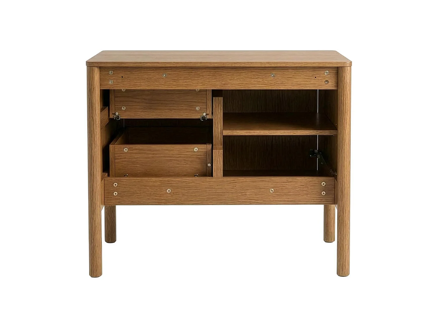 Szafka dąb 80cm nóżki umywalka ceramiczna biała JOY