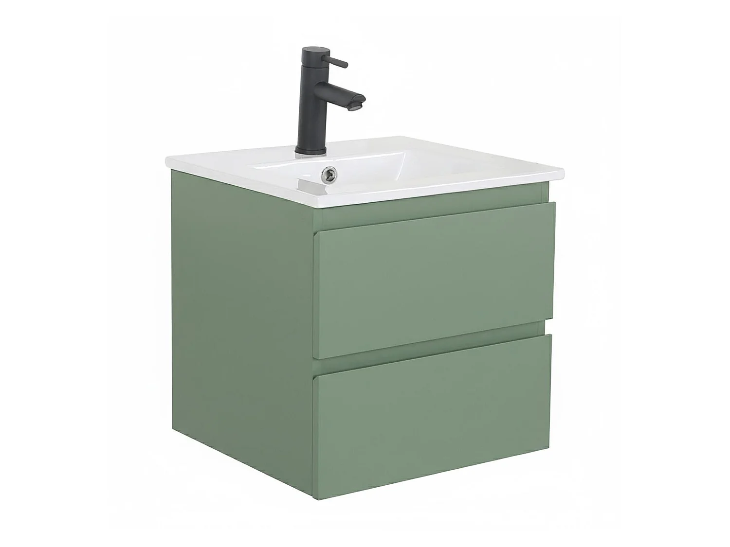 Waschtisch 45cm und schwarze Armatur SORRENTO