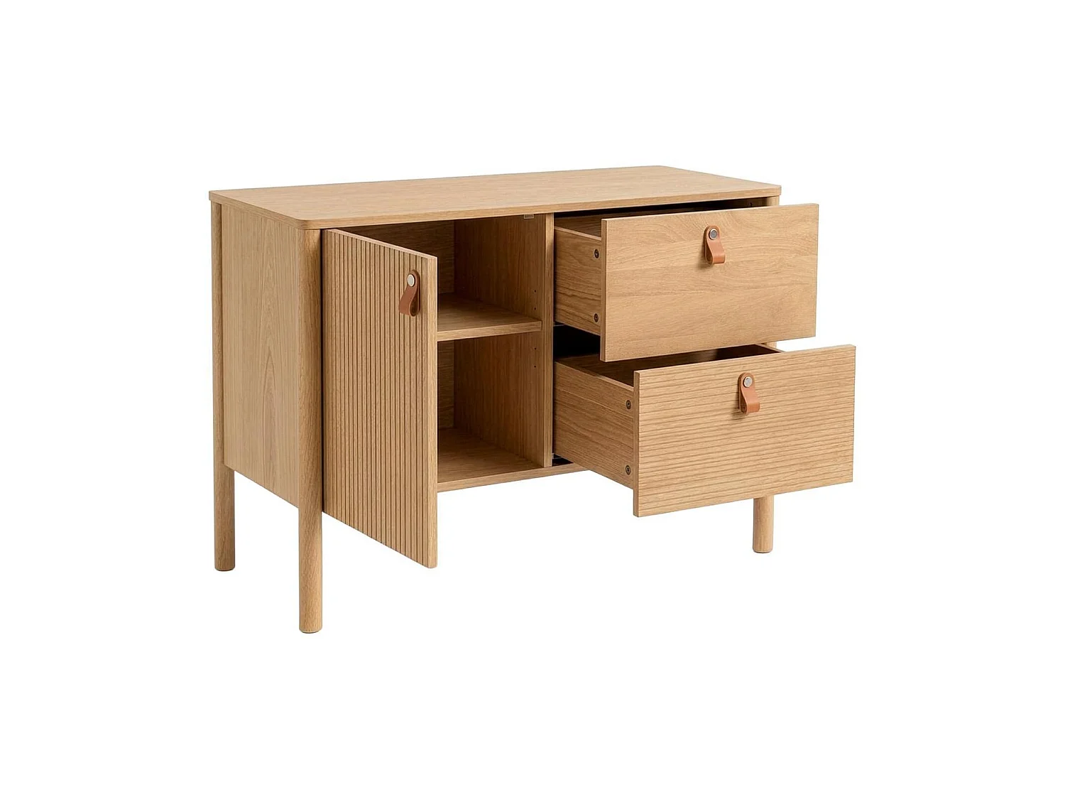 Szafka dąb 80cm nóżki biała umywalka i bateria JOY