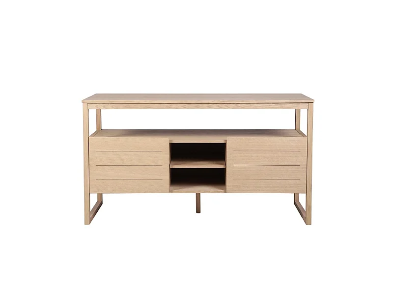 Szafka podwójna 140cm dąb okrągłe czarne umywalki baterie ATOLL