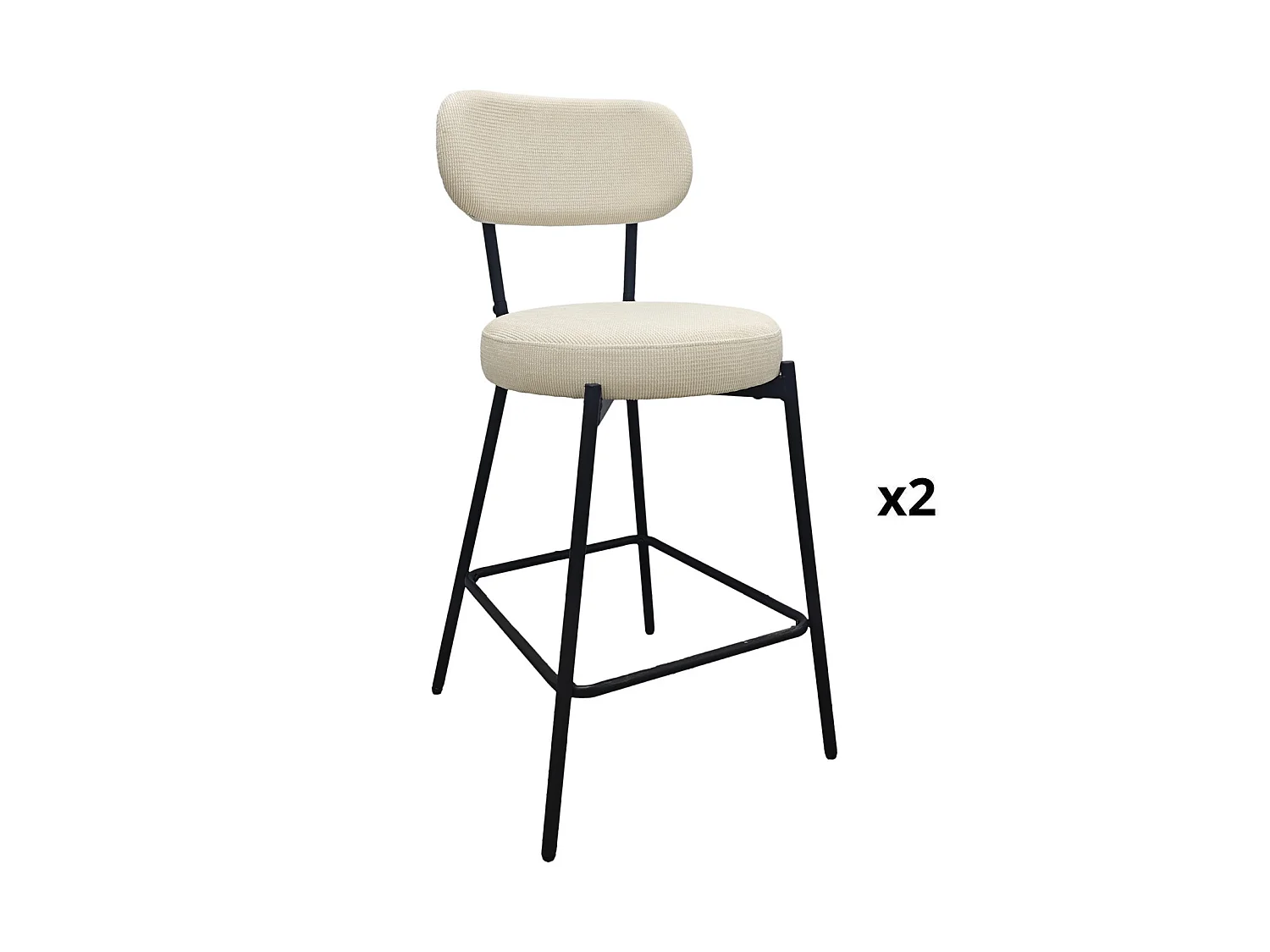 Hokery wyspa bar metal sztruks H65cm CELESTE