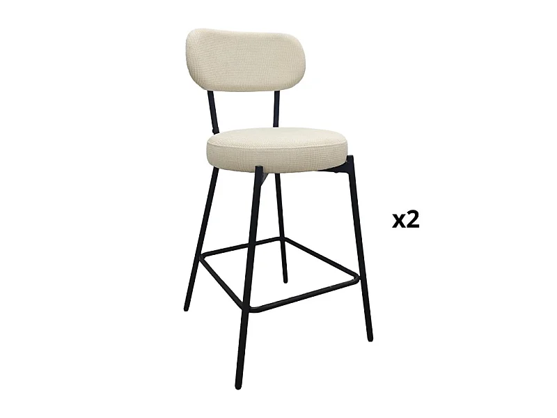 Hokery wyspa bar metal sztruks H65cm CELESTE