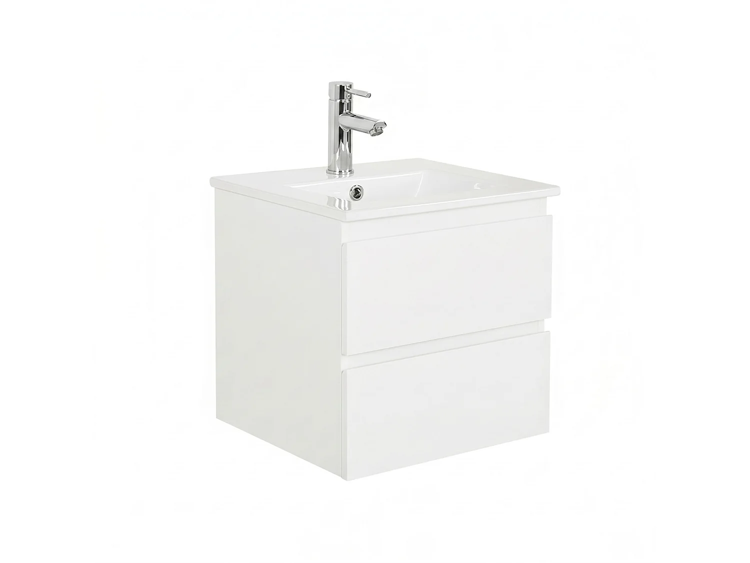 Waschtisch 45cm und verchromte Armatur SORRENTO