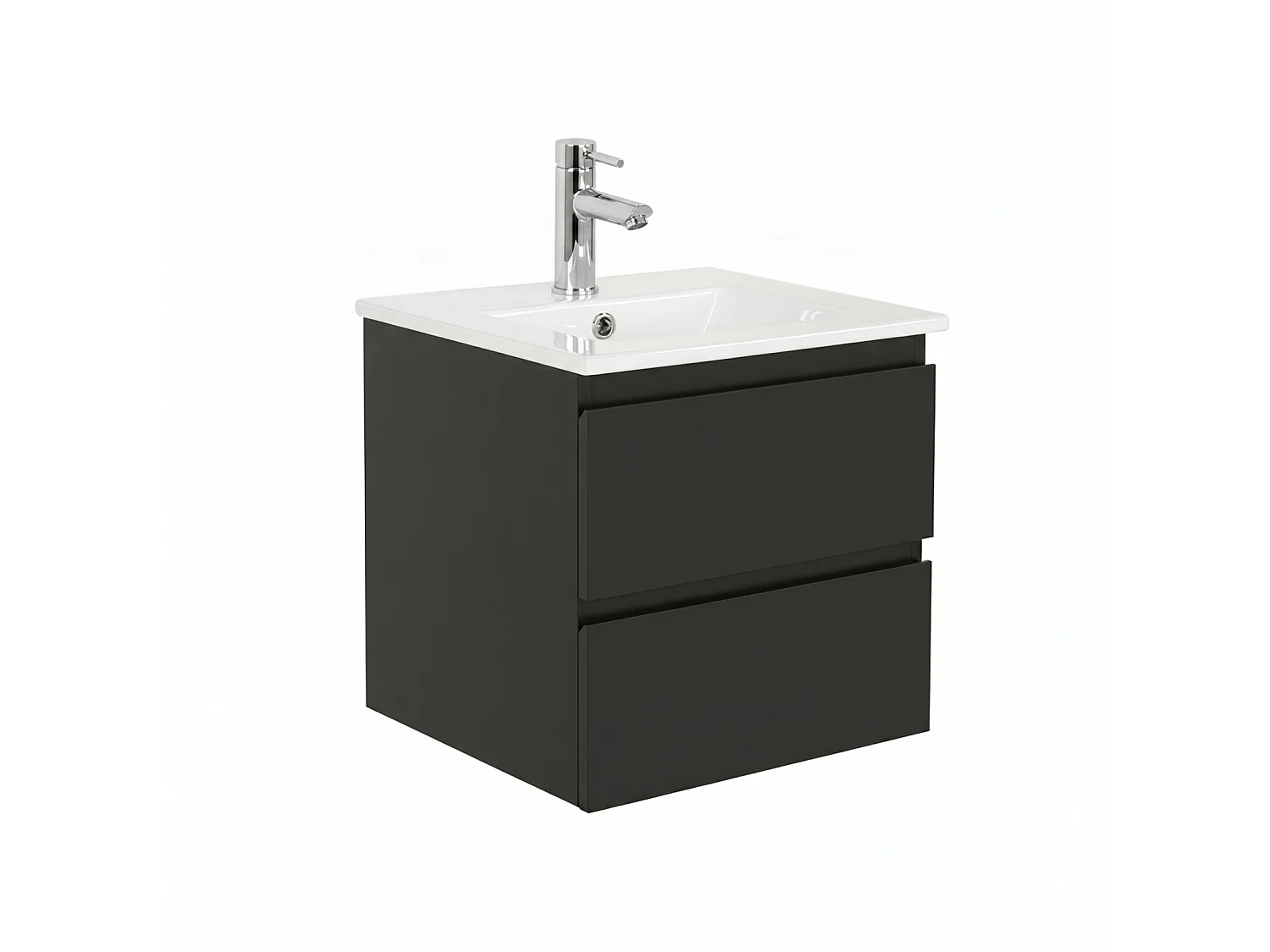 Waschtisch 45cm und verchromte Armatur SORRENTO