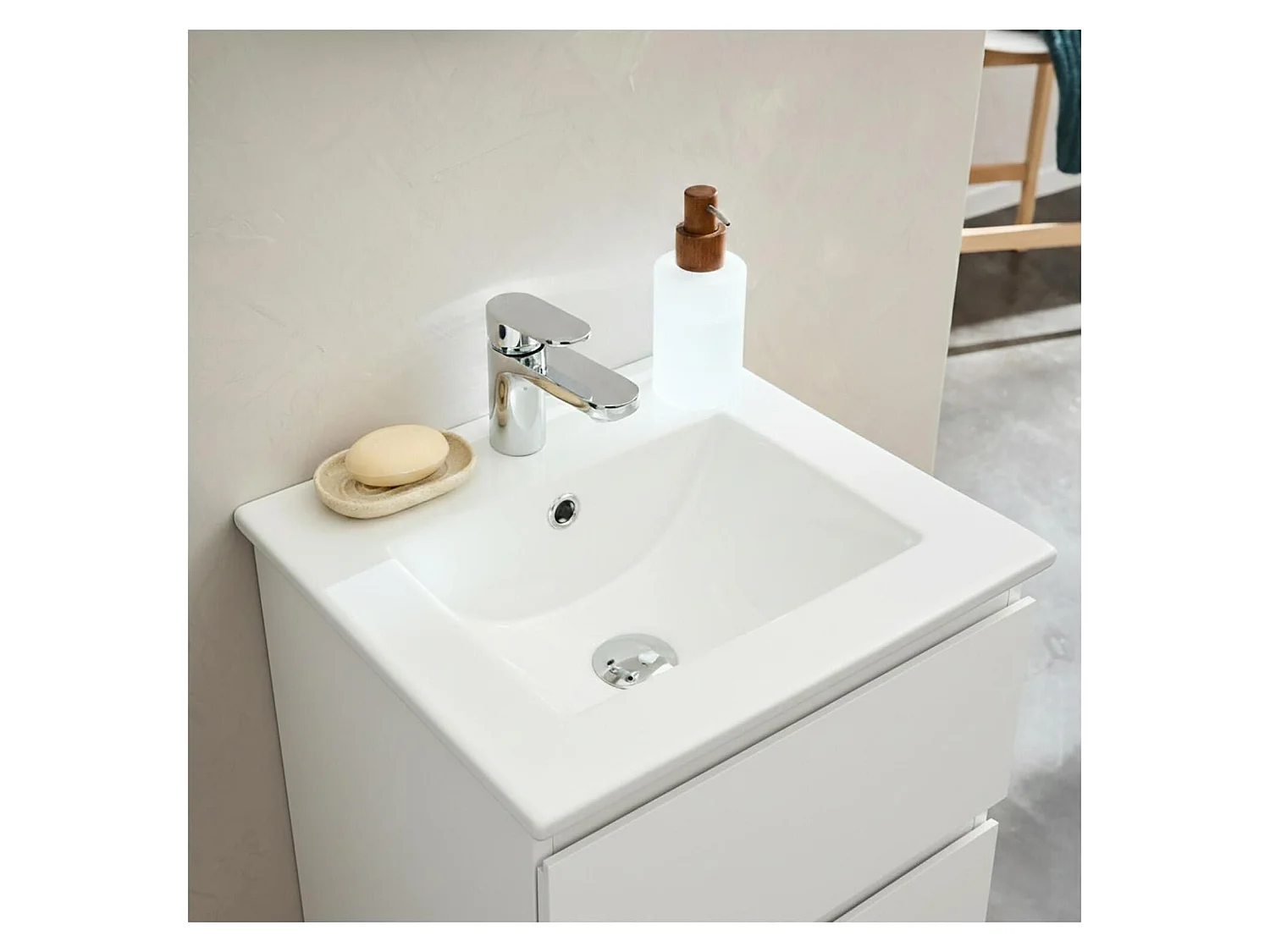 Wasmeubel 45cm kraan en spiegel SORRENTO