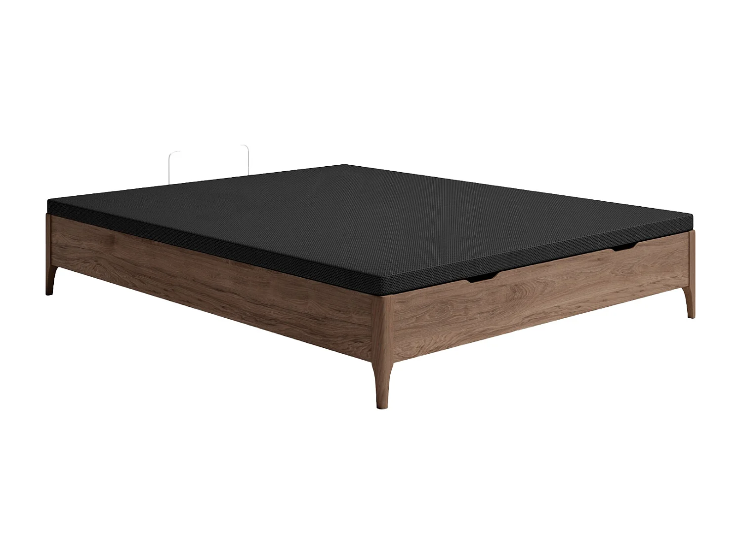 Sommier coffre 140 x 190 cm - Naturel foncé - VEONA de YSMÉE