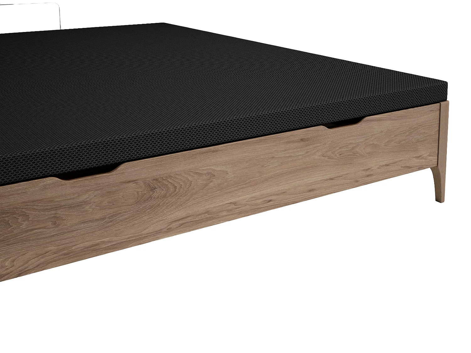Sommier coffre 140 x 190 cm - Naturel foncé - VEONA de YSMÉE