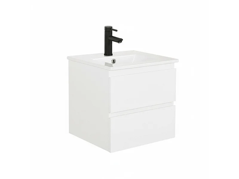 Meuble vasque SORRENTO suspendu 45cm avec plan céramique