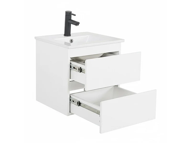 Meuble vasque SORRENTO suspendu 45cm avec plan céramique