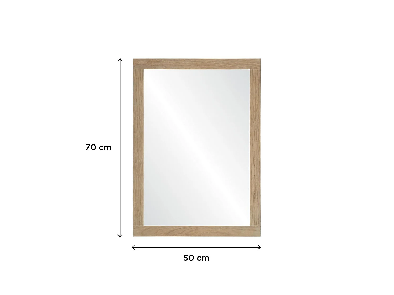 TALIX 90 cm eikenhouten wastafelset met kraan, spiegel en kolom