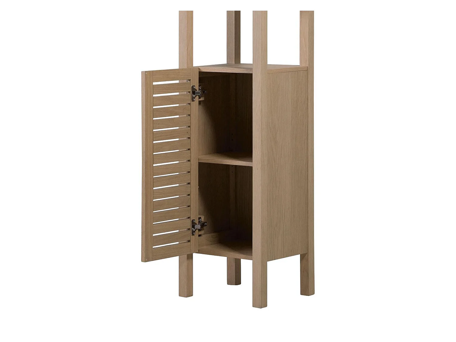 TALIX 90 cm eikenhouten wastafelset met kraan, spiegel en kolom