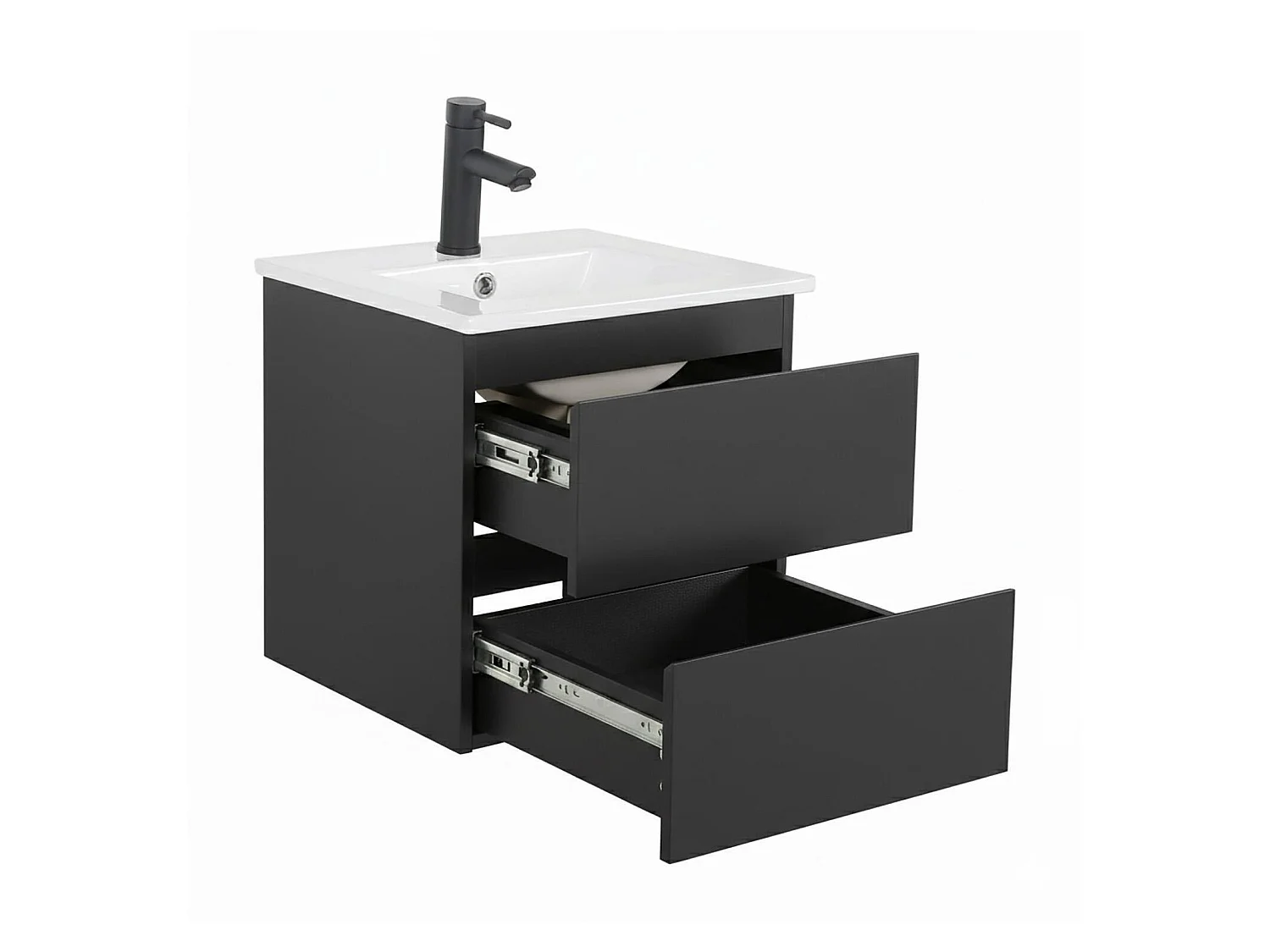 Mobile lavabo sospeso 45cm con piano ceramica SORRENTO
