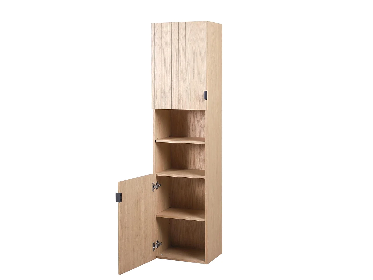 Hangmeubel 140cm eiken, kranen, spiegels en kolomkast STUDIO