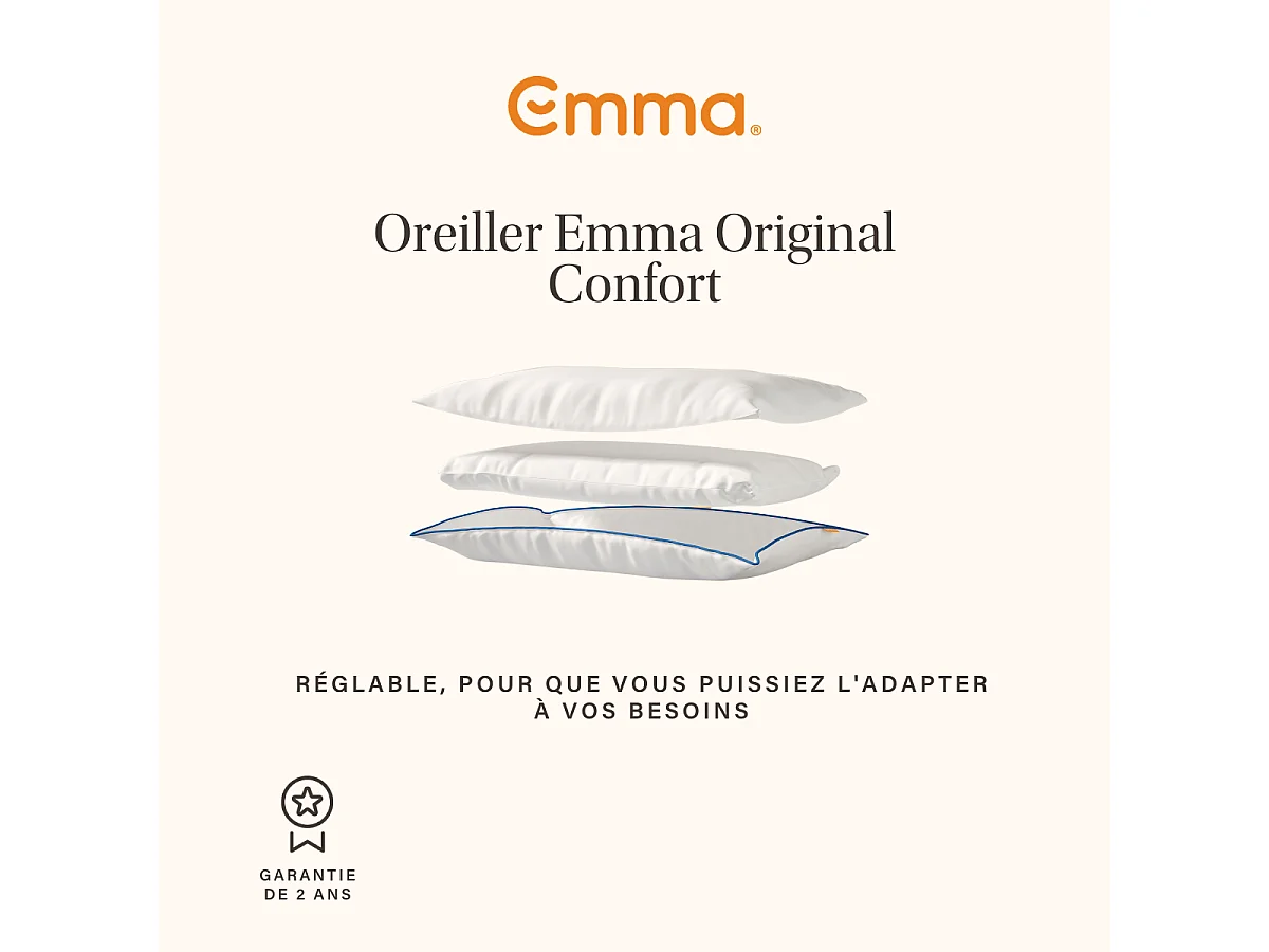 Oreiller Emma Original Confort - 050 x 070 cm