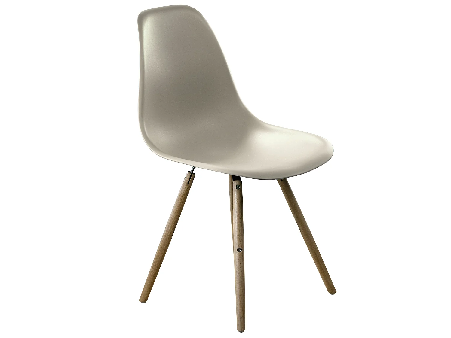 Chaise Stockholm Beige avec pieds en bois de hêtre