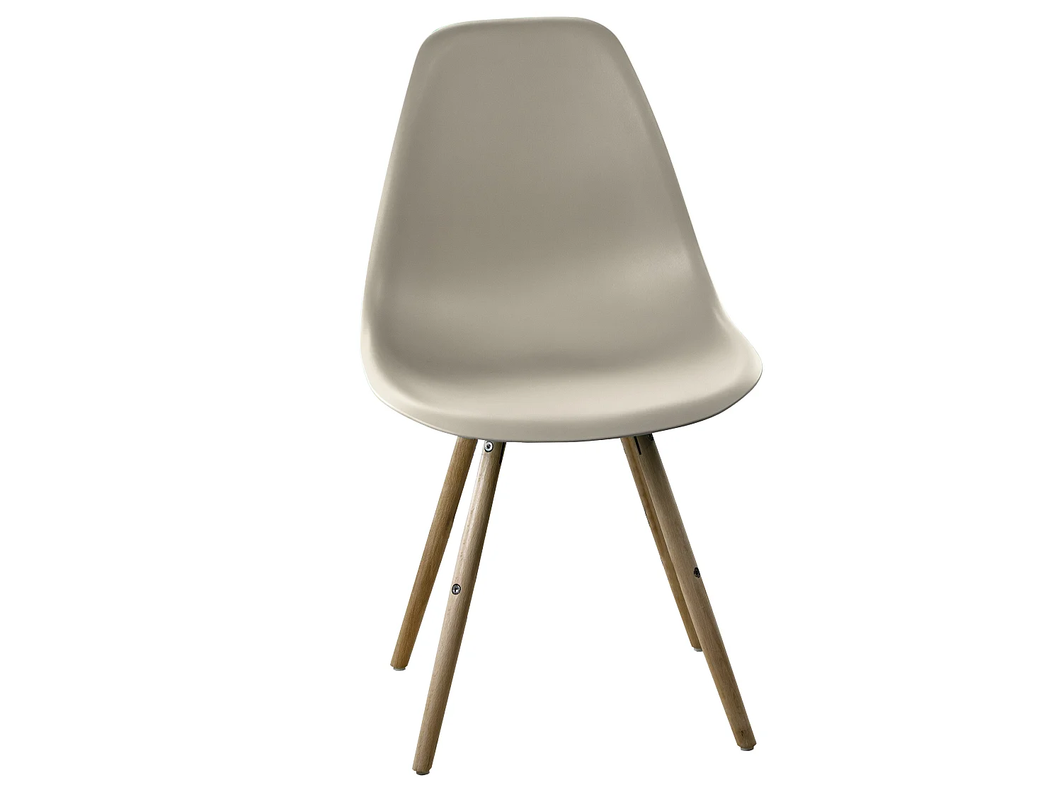 Chaise Stockholm Beige avec pieds en bois de hêtre