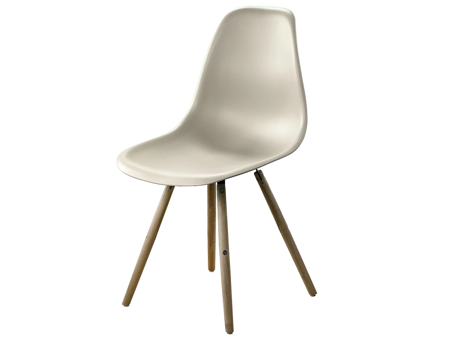 Chaise Stockholm Beige avec pieds en bois de hêtre