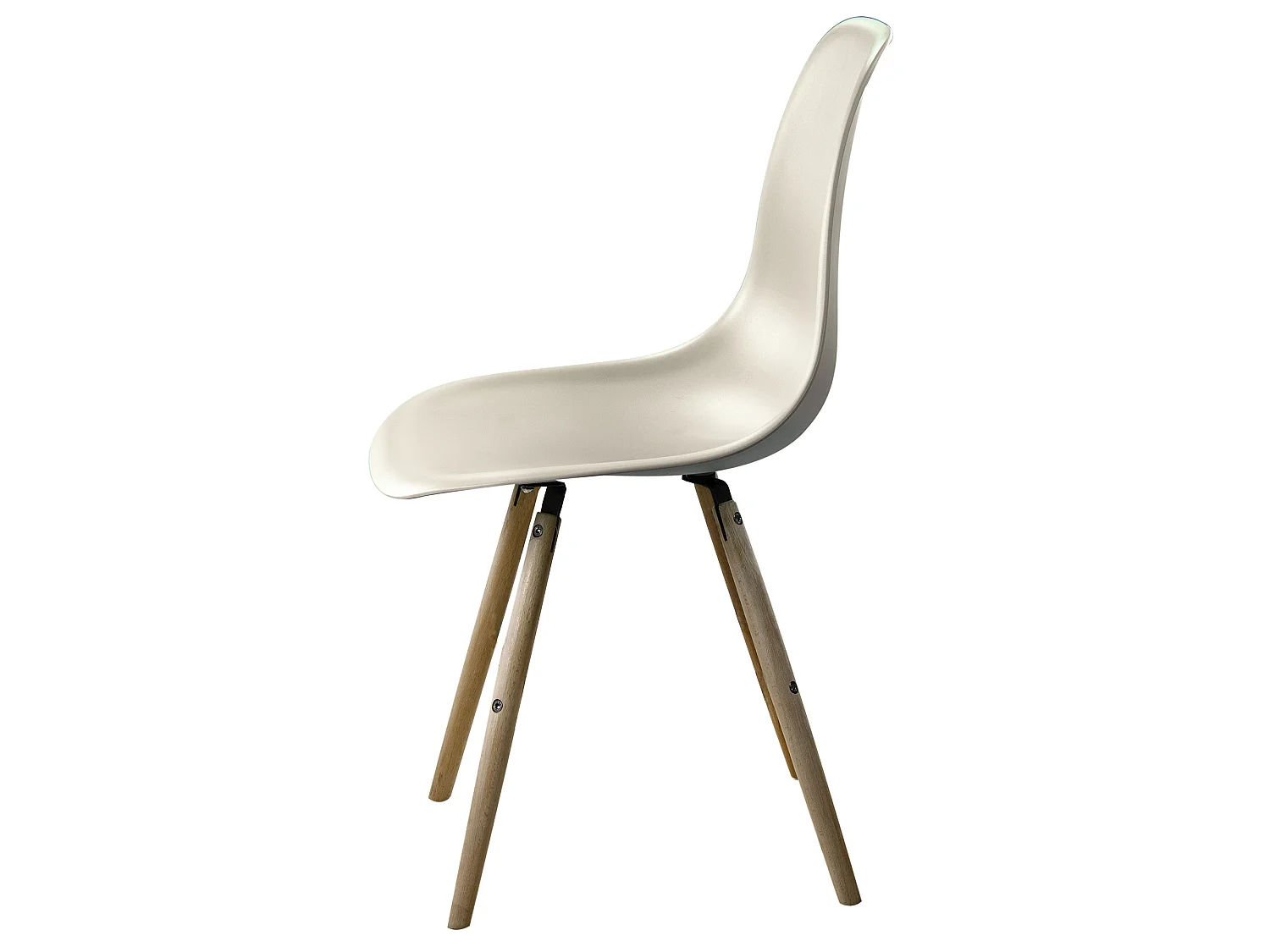 Chaise Stockholm Beige avec pieds en bois de hêtre