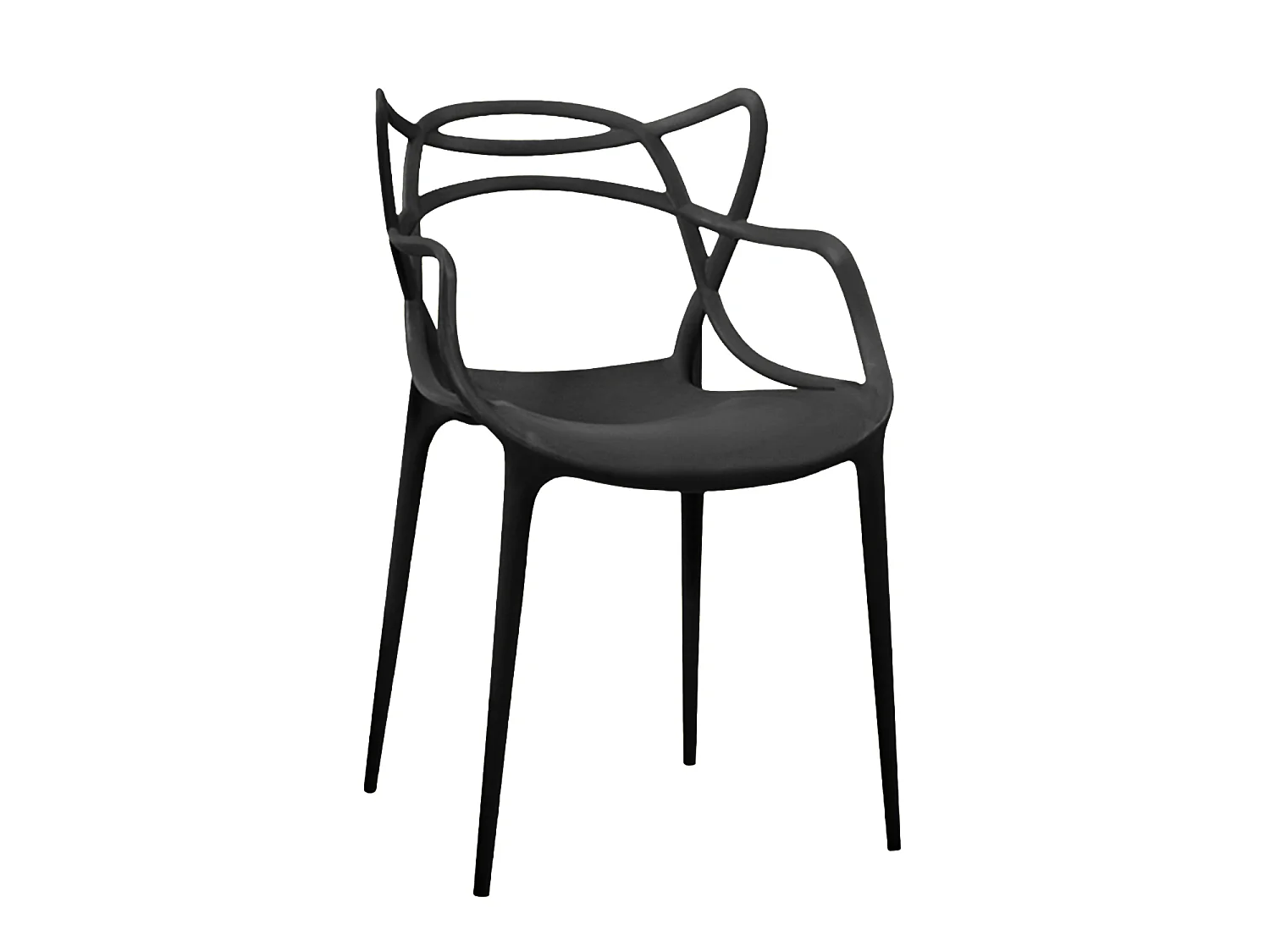 Chaise Thonet noire empilable pour intérieur et extérieur