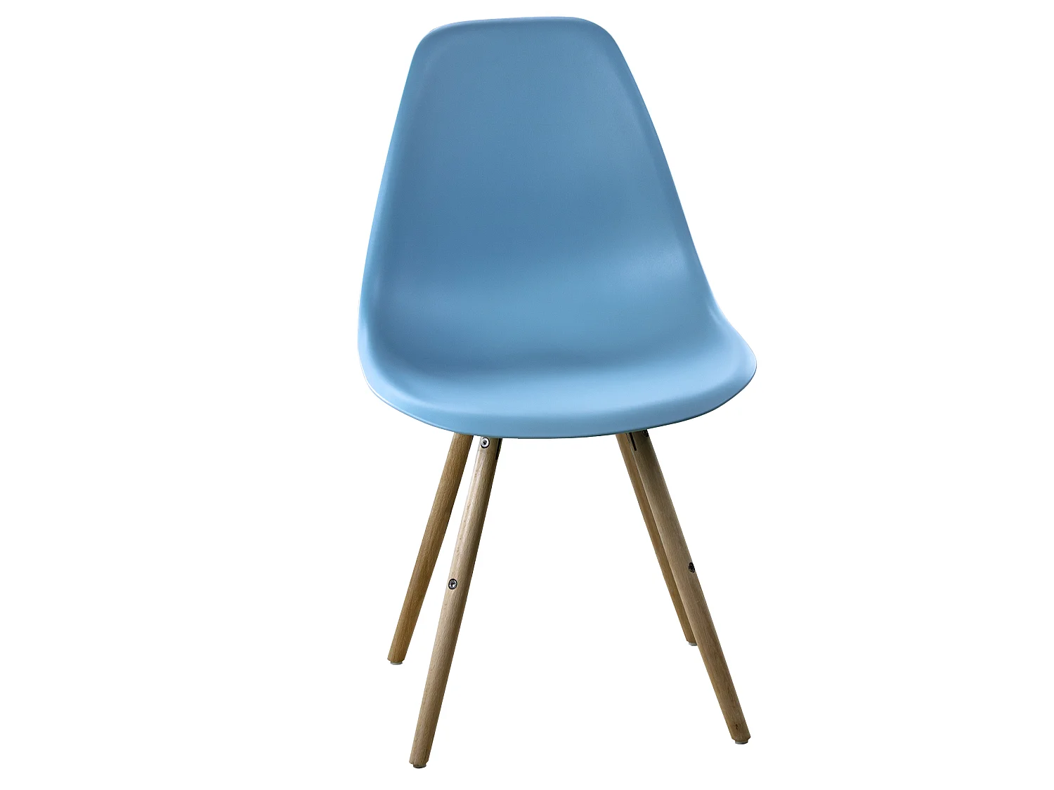 Chaise Stockholm Bleu avec pieds en bois de hêtre