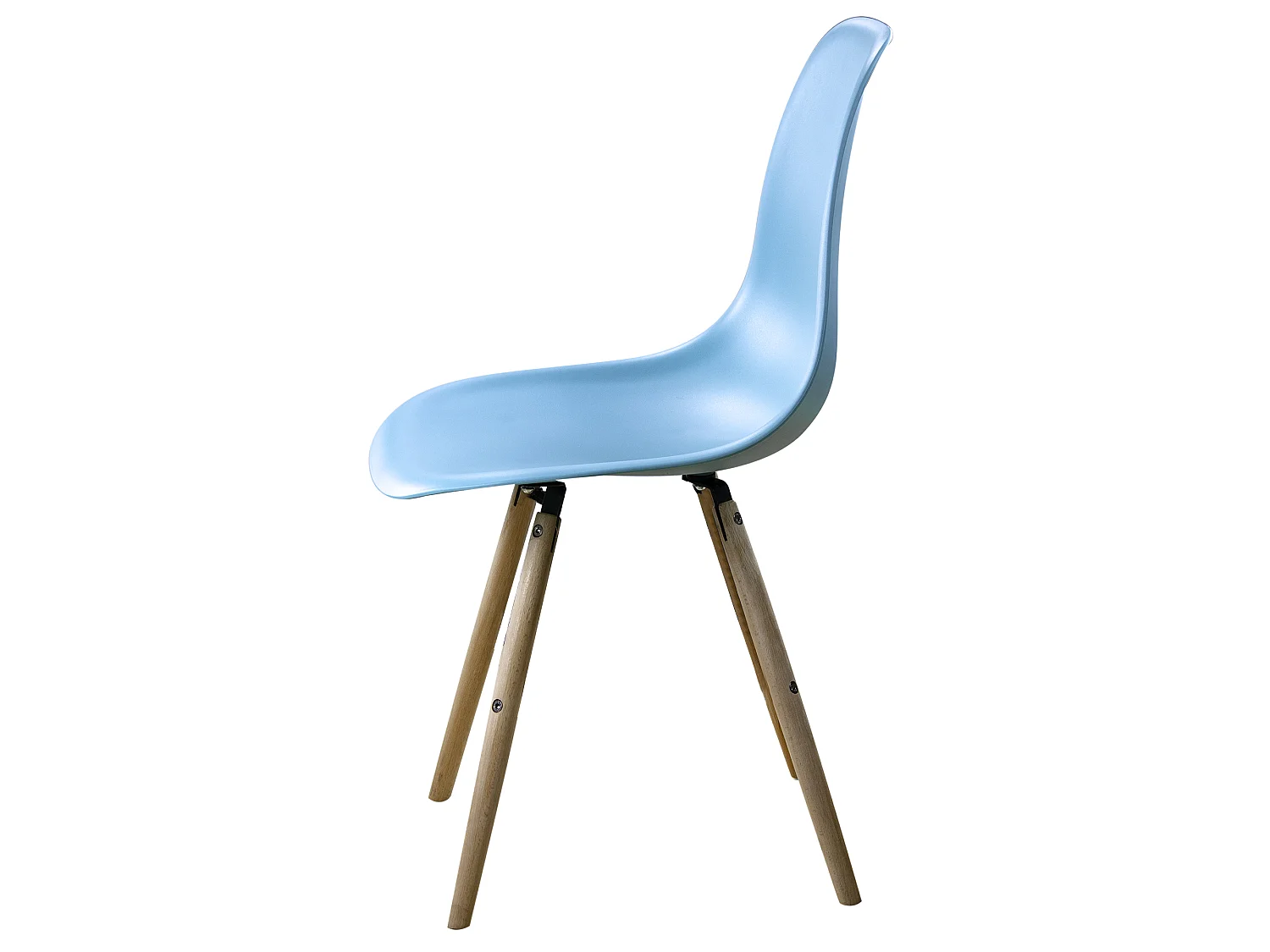 Chaise Stockholm Bleu avec pieds en bois de hêtre