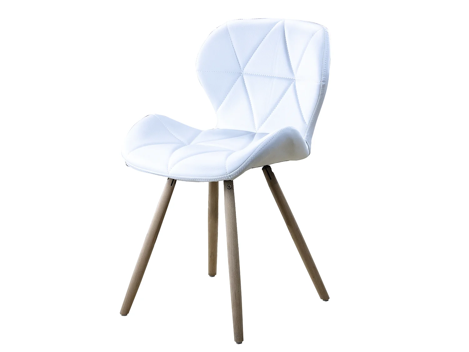 Moderne Scandinavische Stockholm Stoel met Beukenhouten Poten - Wit