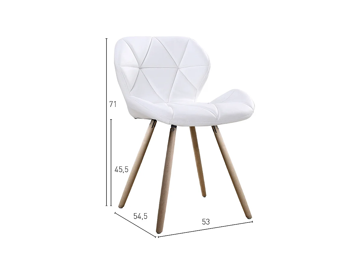 Moderne Scandinavische Stockholm Stoel met Beukenhouten Poten - Wit